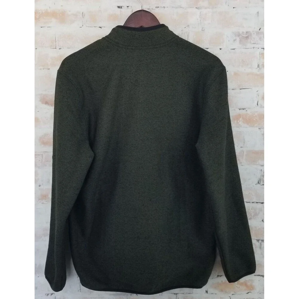 NWT Eddie Bauer Sweater Fleece Knit Hunter Forest Night Classic Fit Men's Small - Picture 6 of 6